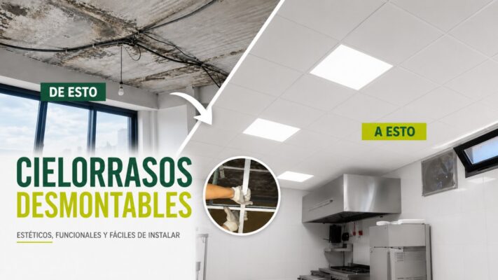 cielorrasos desmontables - antes y despues
