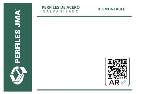 qr - marca de conformidad para perfiles de acero galvanizado desmontables